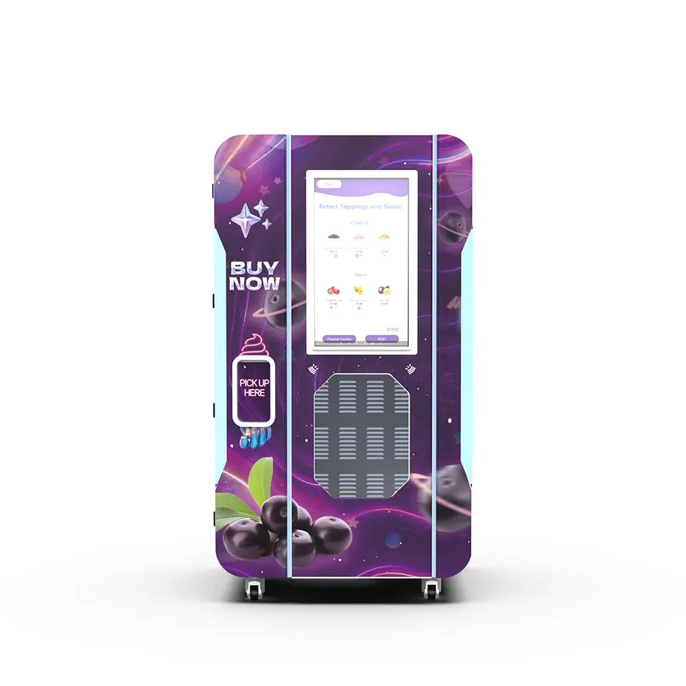 Máquina de helado Huaxin personalizada en morado